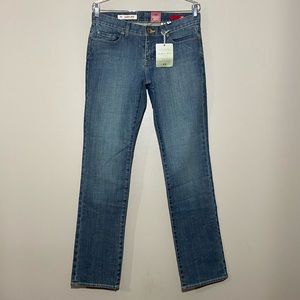 Express X2 Curvy Straight Leg Jeans Women’s Size 6R Regular Rise Blue Denim